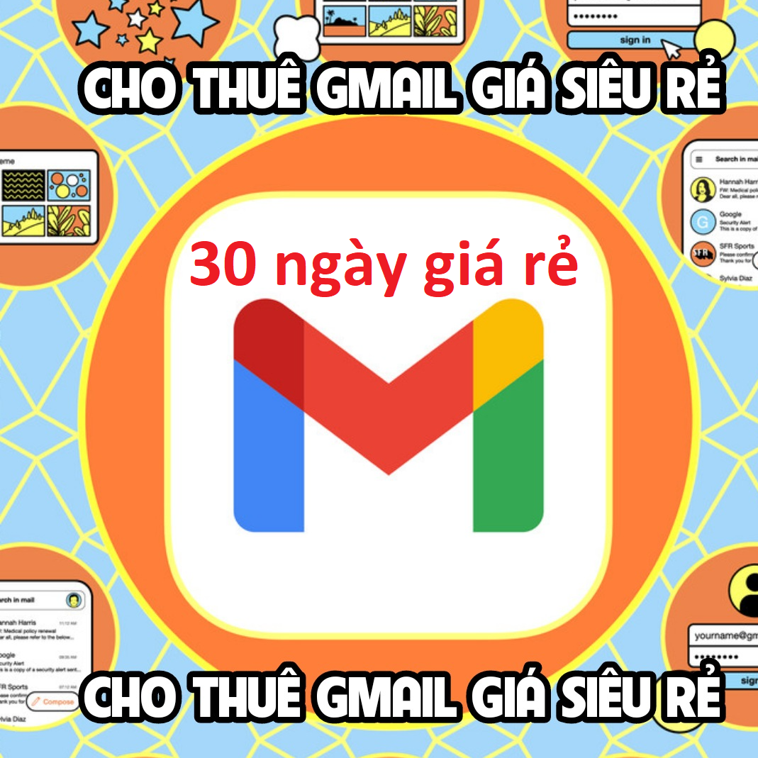Cho Thuê Gmail Domain 30 ngày - Mail domain 30 ngày