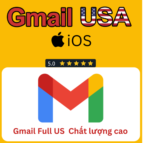 Gmail Reg Tay IOS, IP US, Trên 7 Ngày