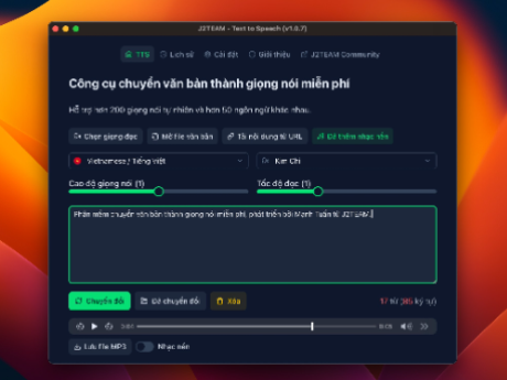 ⭐ Công cụ chuyển văn bản thành giọng nói Miễn Phí, hỗ trợ rất nhiều ngôn ngữ.