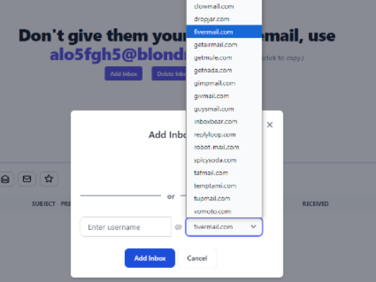 Tổng hợp Các Loại Mail tạm thời và các để đăng nhập