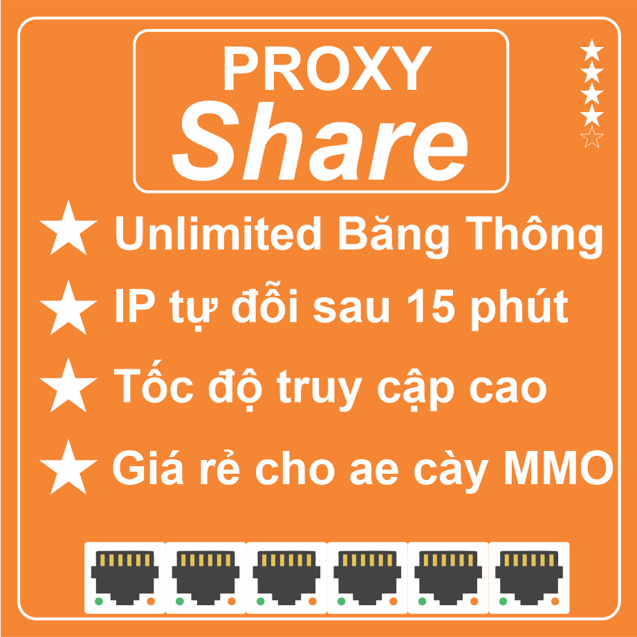 Proxy IPV4 Share VN Giá rẻ cho ae cày MMO